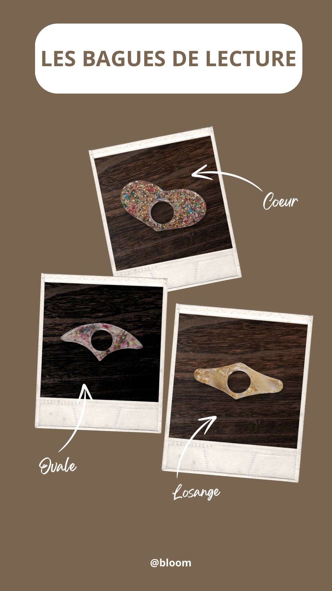 Collection Accessoires Fleurs Séchées - Bague de lecture cœur