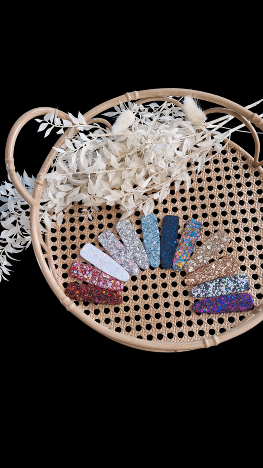 Collection Barrettes - Les Scintillantes - Barrette Goutte Plaque