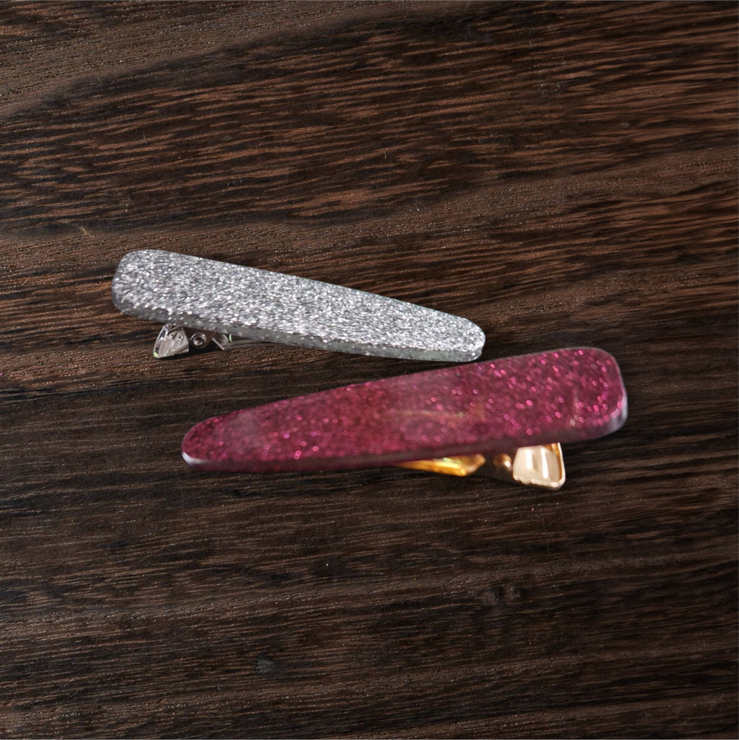 Collection Barrettes - Les Petites Paillettes - Barrette goutte plaque