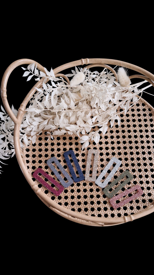 Collection Barrettes - Les Petites Paillettes - Barrette rectangle Grand Modèle