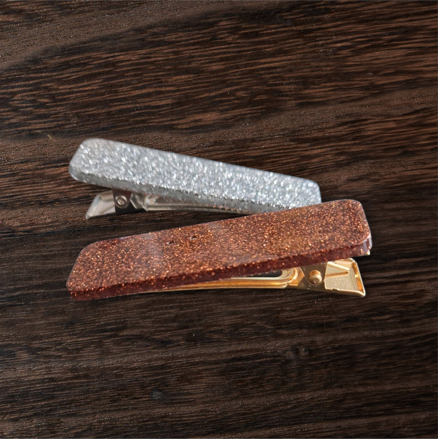 Collection Barrettes - Les Petites Paillettes - Barrette rectangle plaque