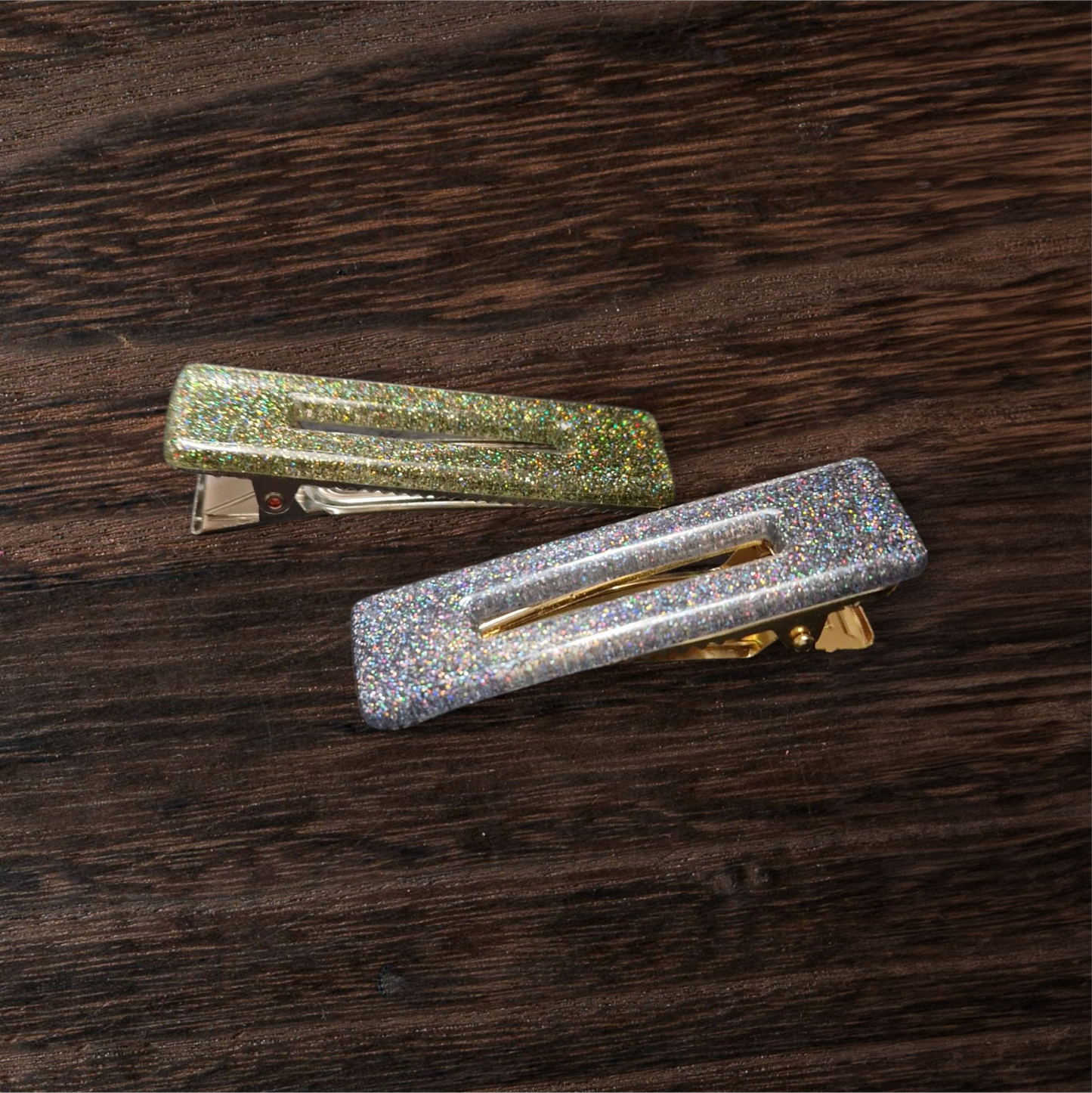 Collection Barrettes - Les Petites Paillettes - Barrette rectangle Petit Modèle