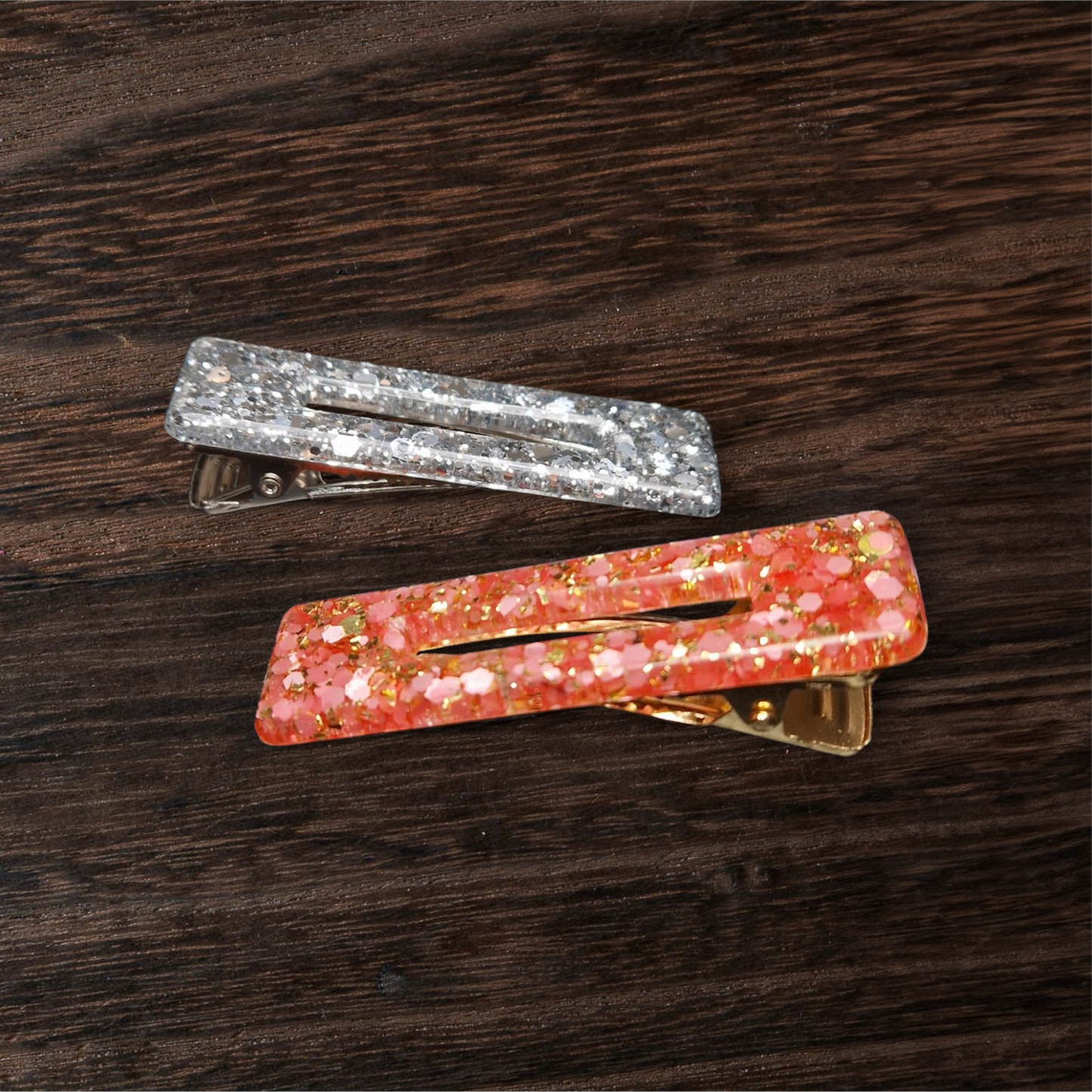 Collection Barrettes - Les Scintillantes - Barrette Rectangle Petit Modèle