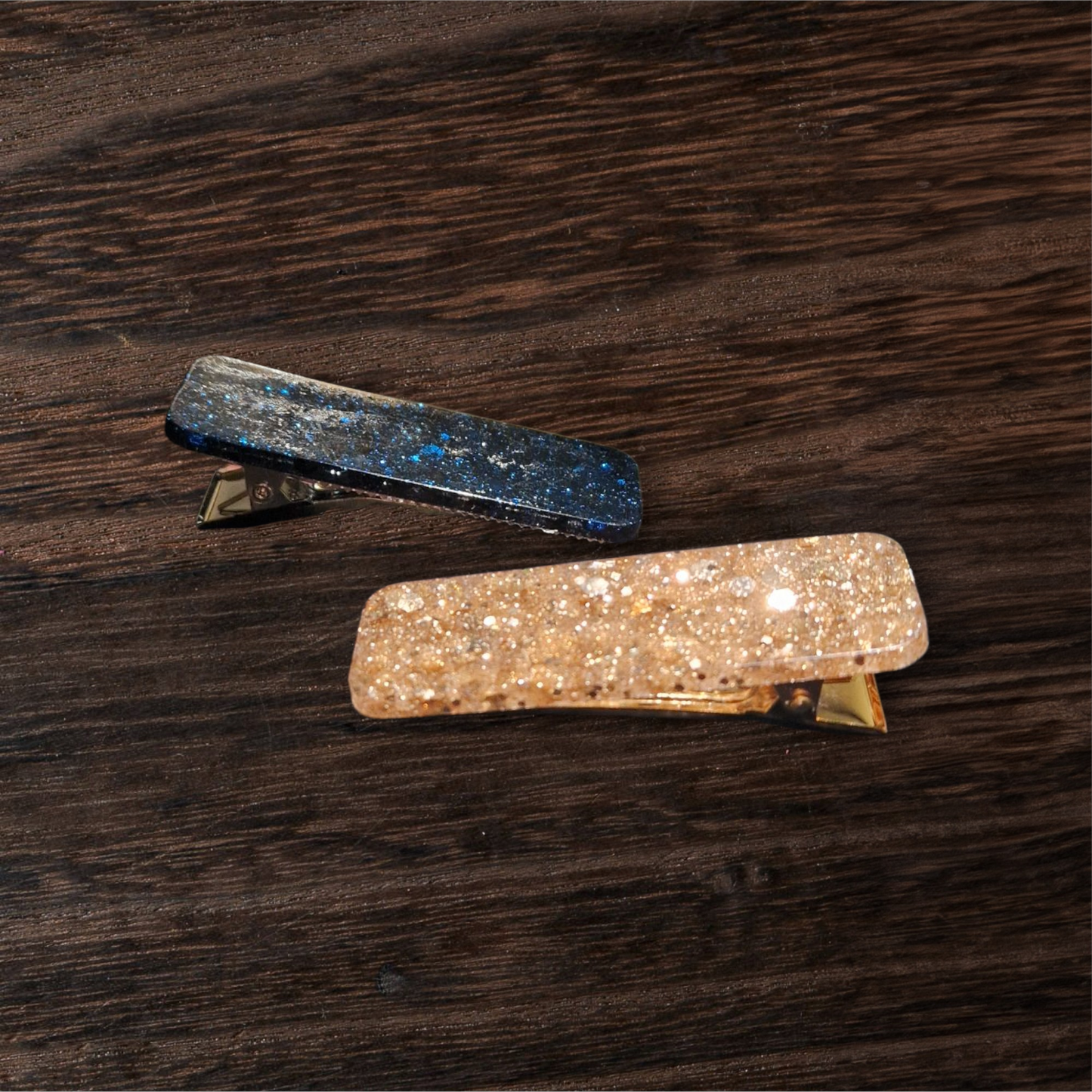 Collection Barrettes - Les Scintillantes - Barrette Rectangle Plaque