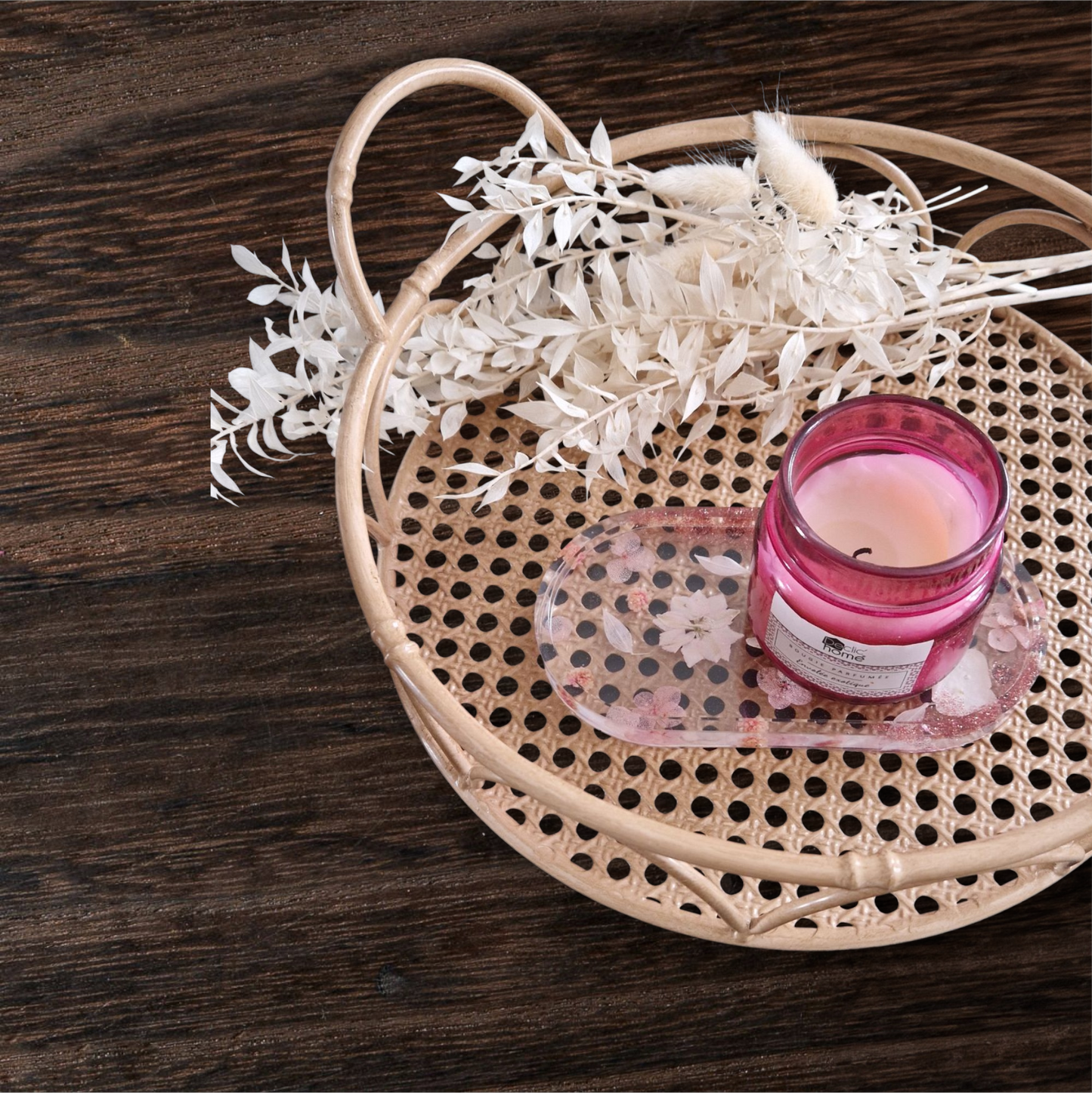 Collection Accessoires Fleurs Séchées - Plateau ovale