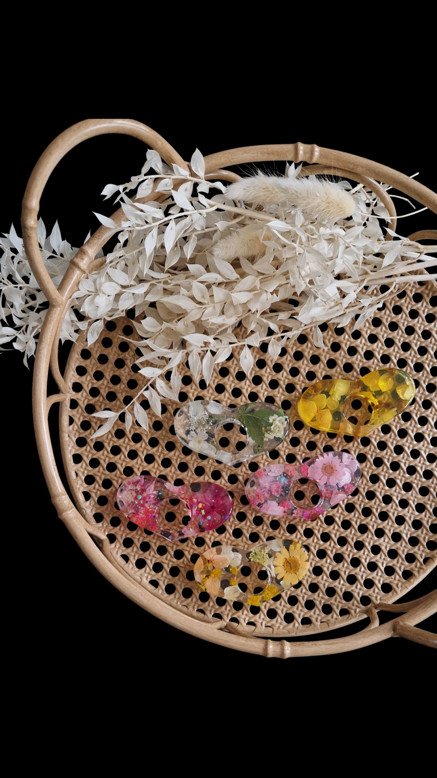 Collection Accessoires Fleurs Séchées - Bague de lecture cœur